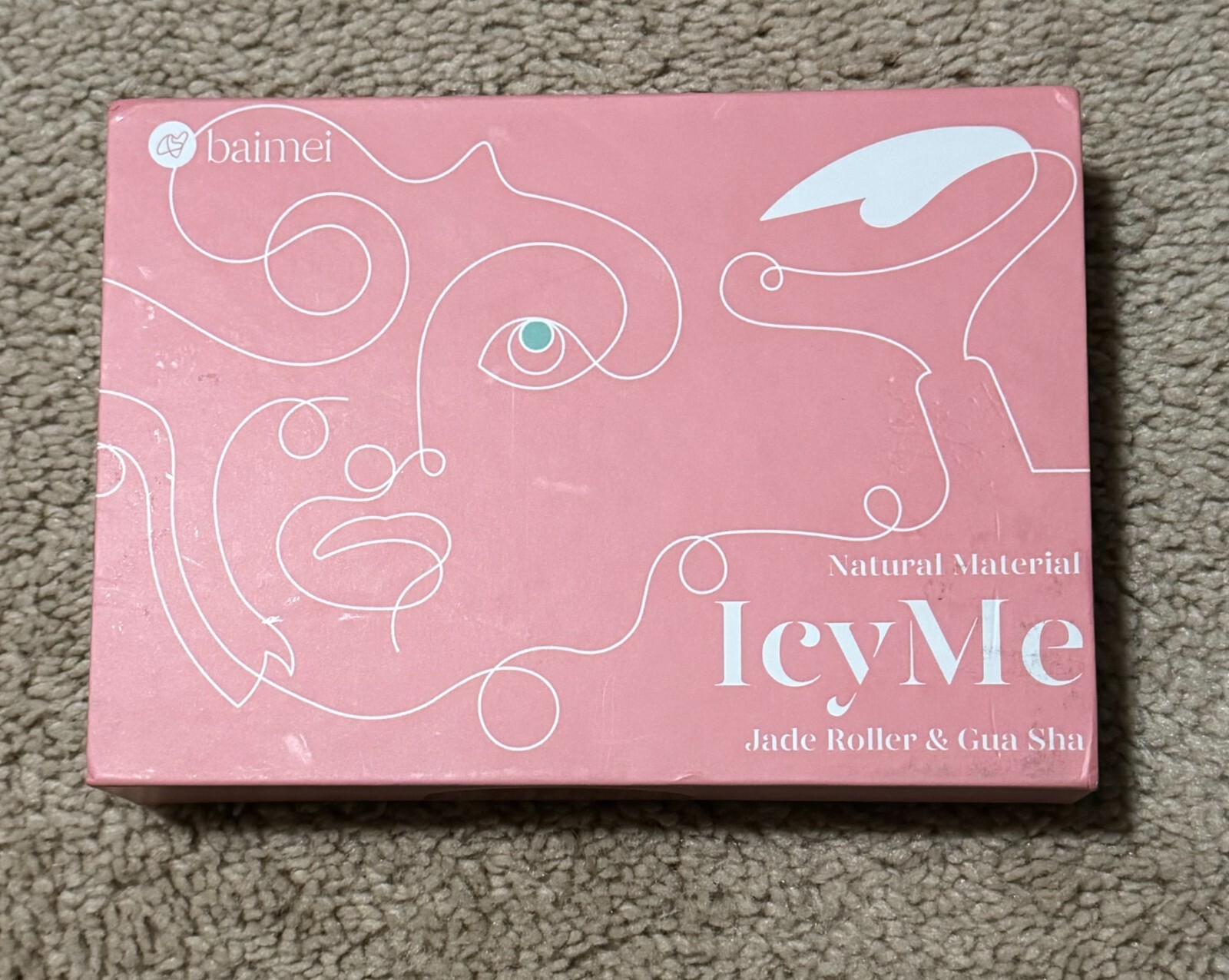 BAIMEI IcyMe Gua Sha & Jade Roller PURPLE Brand New in Sealed Box