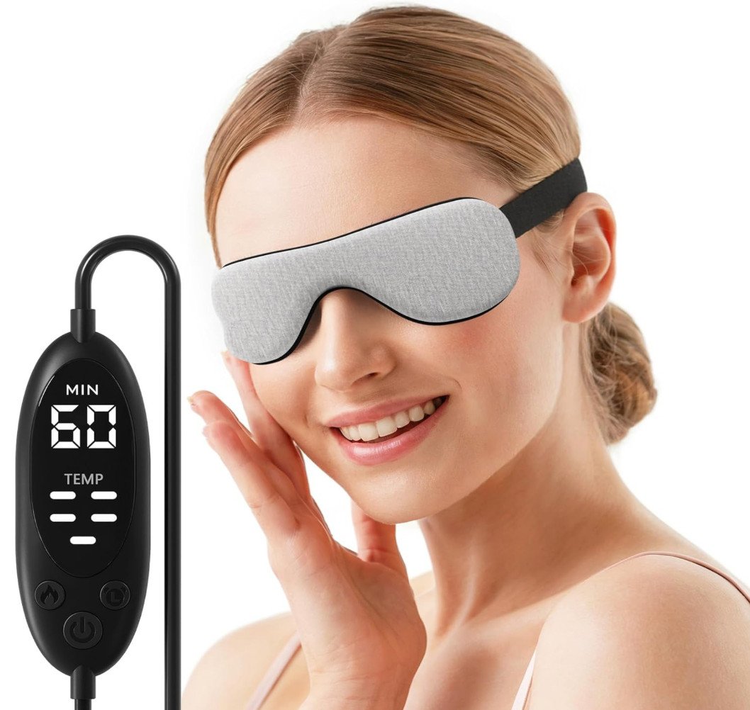 Heated Eye Mask – Warm Compress for Dry Eyes, USB Electric Heating Pad for Stye