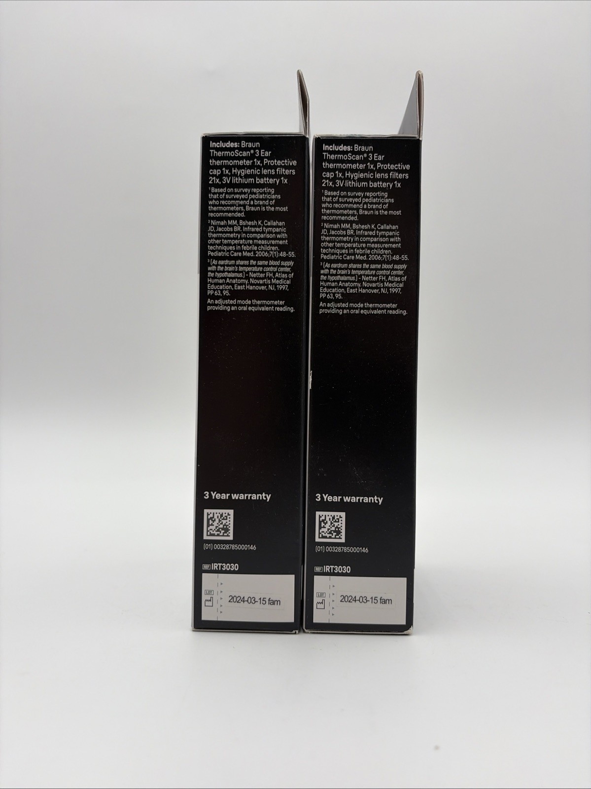 Braun IRT3030 ThermoScan 3 Ear Thermometer Lot Of 2