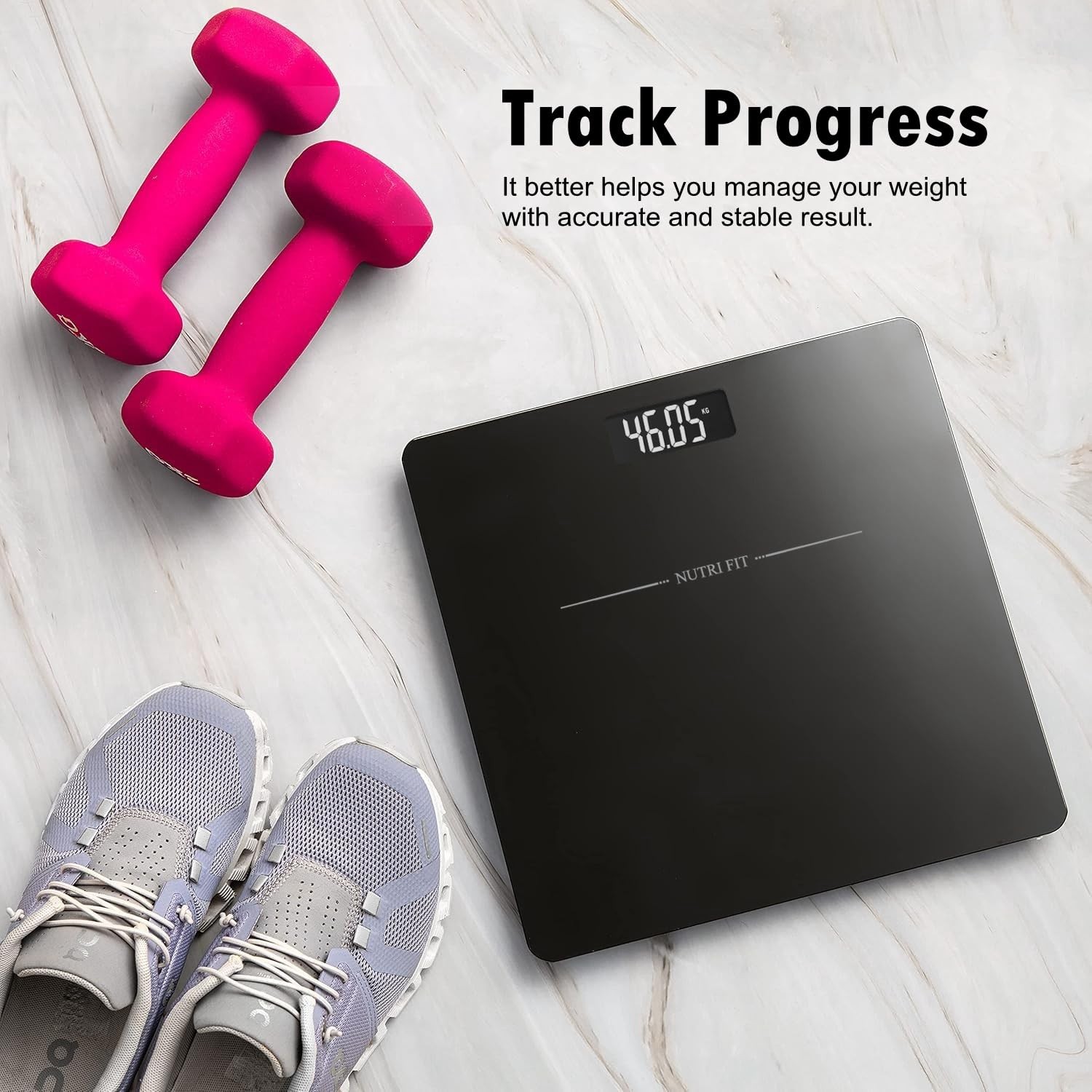 Scale for Body Weight, Digital Bathroom Scale with Backlit LED Display, Highly A