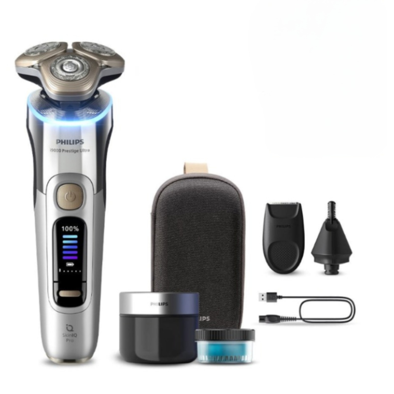 Philips i9000 Prestige Ultra XP9404/26 Rotary Electric Shaver LCD Display