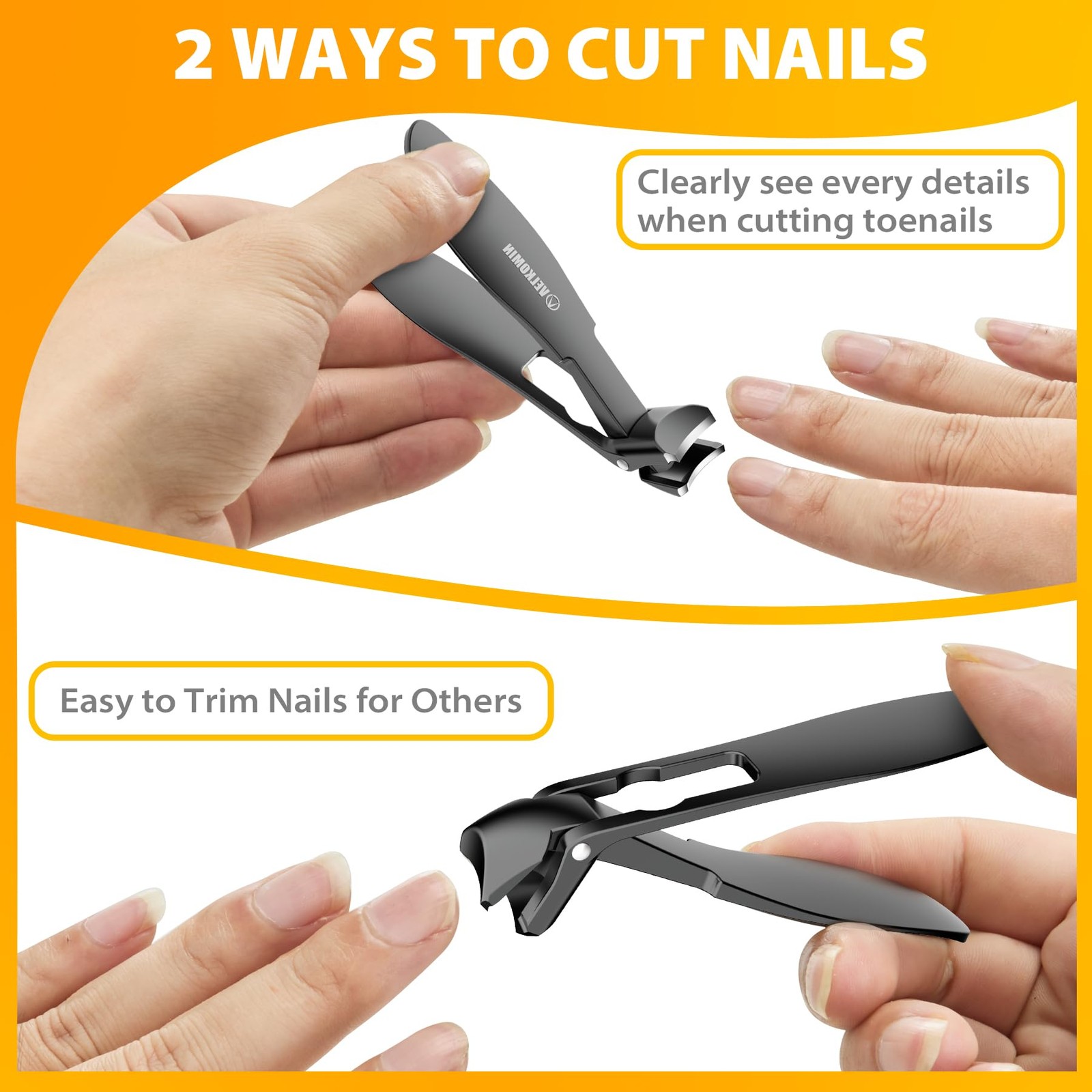 Long Handle Toe Nail Clippers for Seniors – Angled Head, Wide Jaw Opening, Ul…