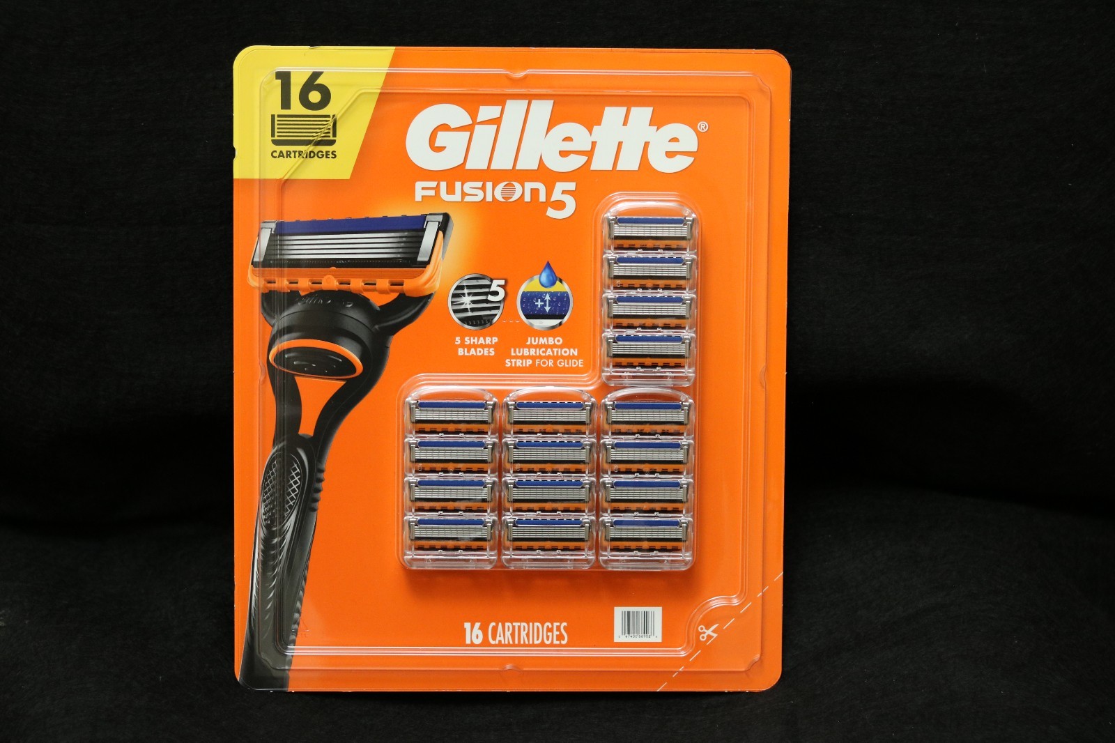 New Gillette Fusion 5 -Lubrication Strip Refill Cartridges 16 Ct-*Free Shipping