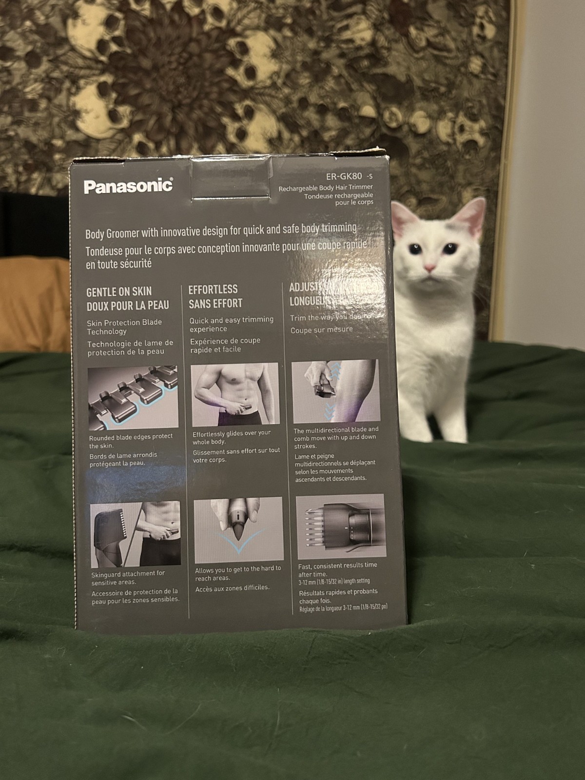 Panasonic Body Groomer – Wet/Dry Cordless Trimmer w/ Attachments (ER-GK80-S)