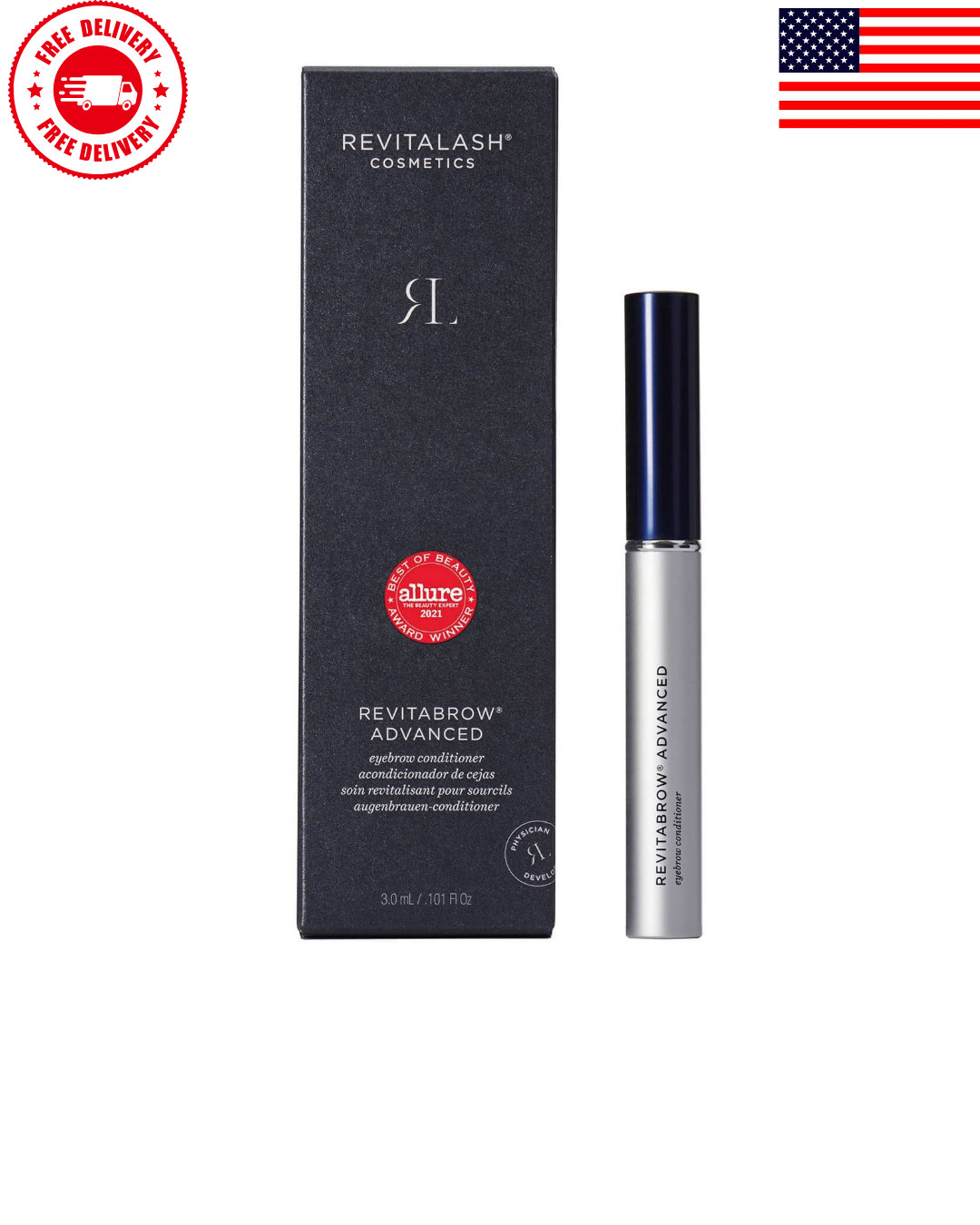 RevitaLash RevitaBrow Advanced Eyebrow Conditioner 3.0mL Full Size USA Stock