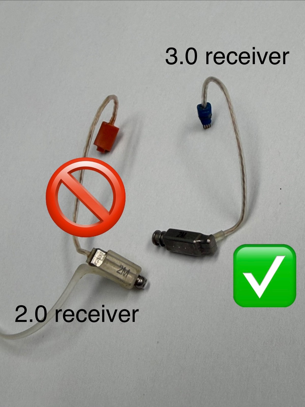 3.0 Connex Signia iX, AX RIC Receiver Wire Miracle left/right sizes: S, M & P
