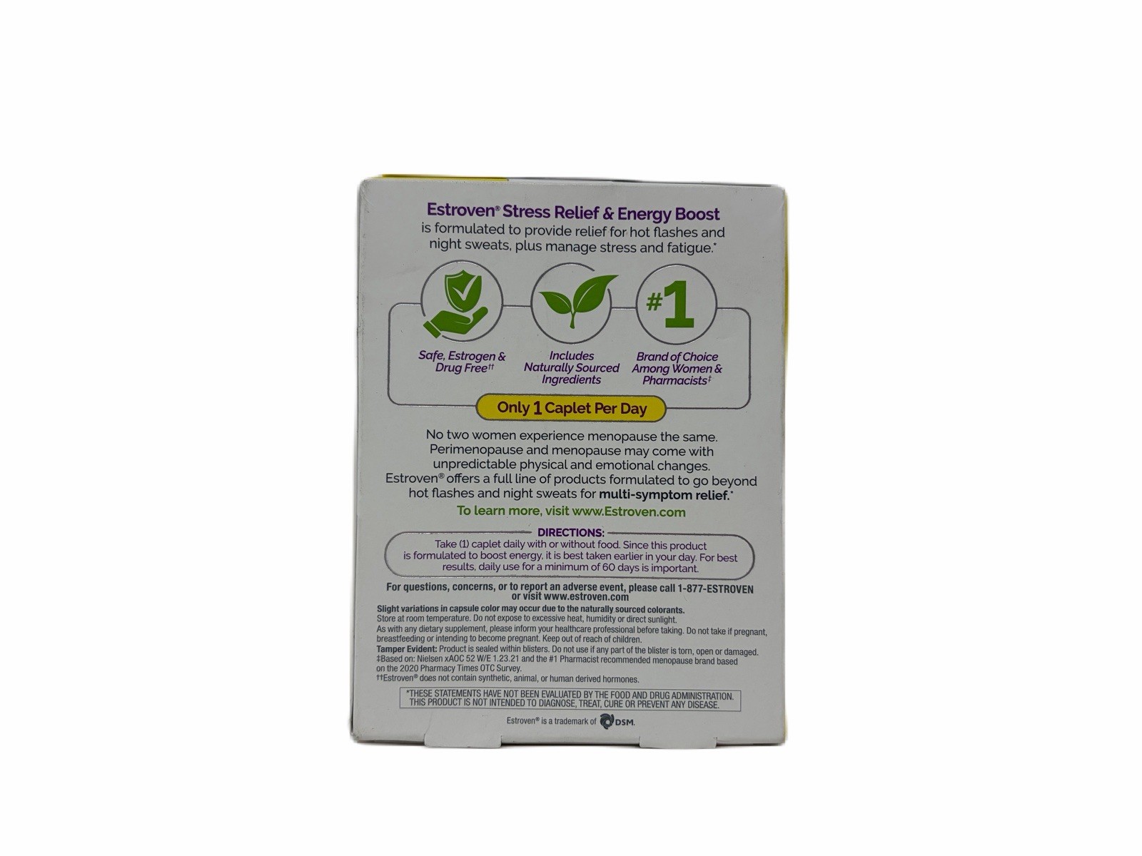 NEW Estroven Menopause Relief Stress Relief & Energy Boost Caplets 07/2027