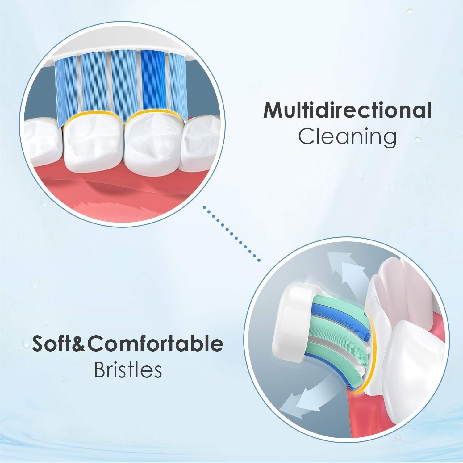 Replacement Toothbrush Heads Compatible with Phillips Sonicare Snap-on 4 Pack