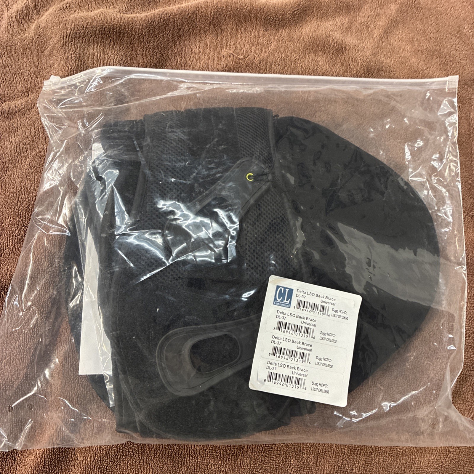 ***New*** Comfortland DL-37 Delta LSO Back / Waist Support Brace Universal Black