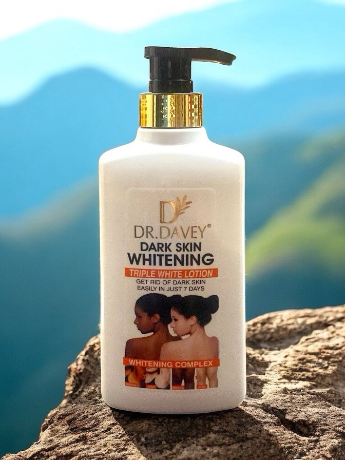 DR DAVEY Dark Skin Tripple Whitening Face Body Lotion 500ml USA Stock