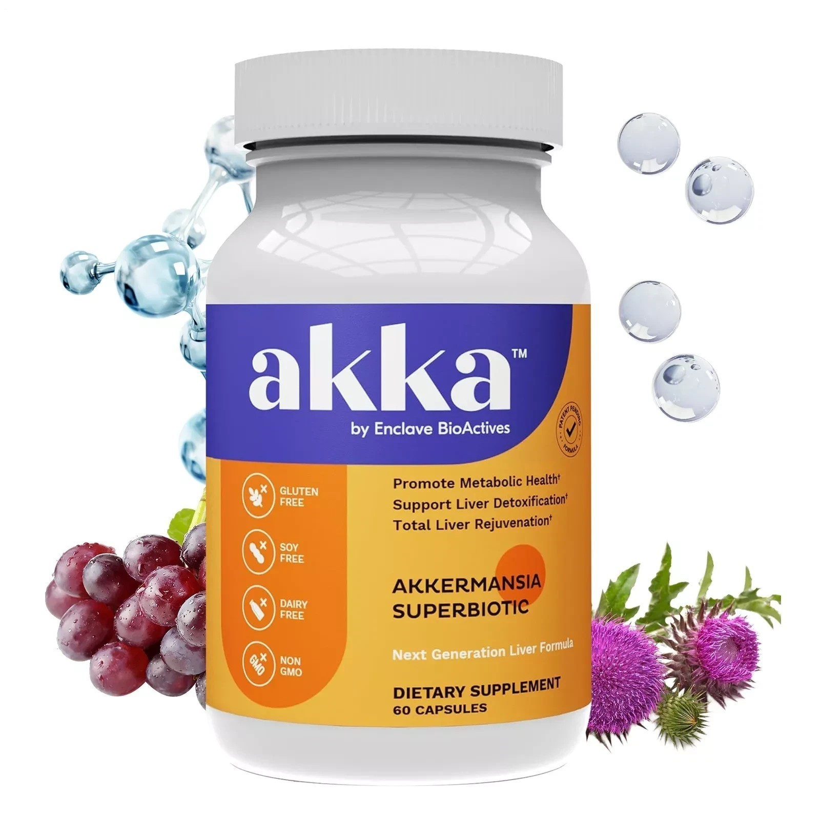 AKKA Premium Liver Cleanse Detox & Repair Superbiotic Gut Health Milk Thistle