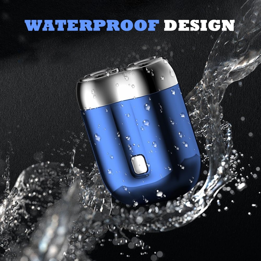 Mini Electric Shaver Dual Head, Portable Rechargeable Razor, Waterproof Washable