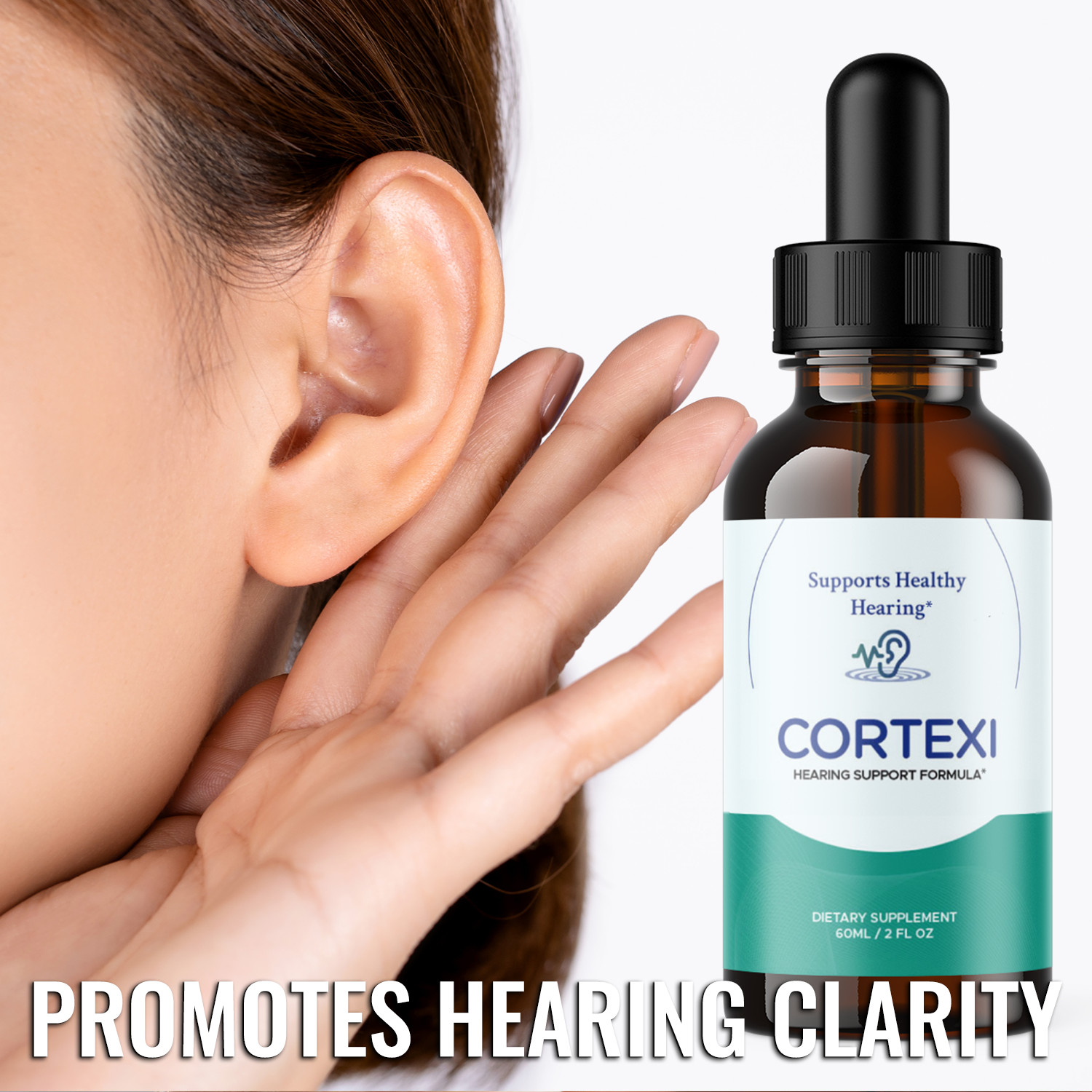 Cortexi, Cortexi Drops for Ear Health, Hearing Support, Healthy Eardrum (60 ML)