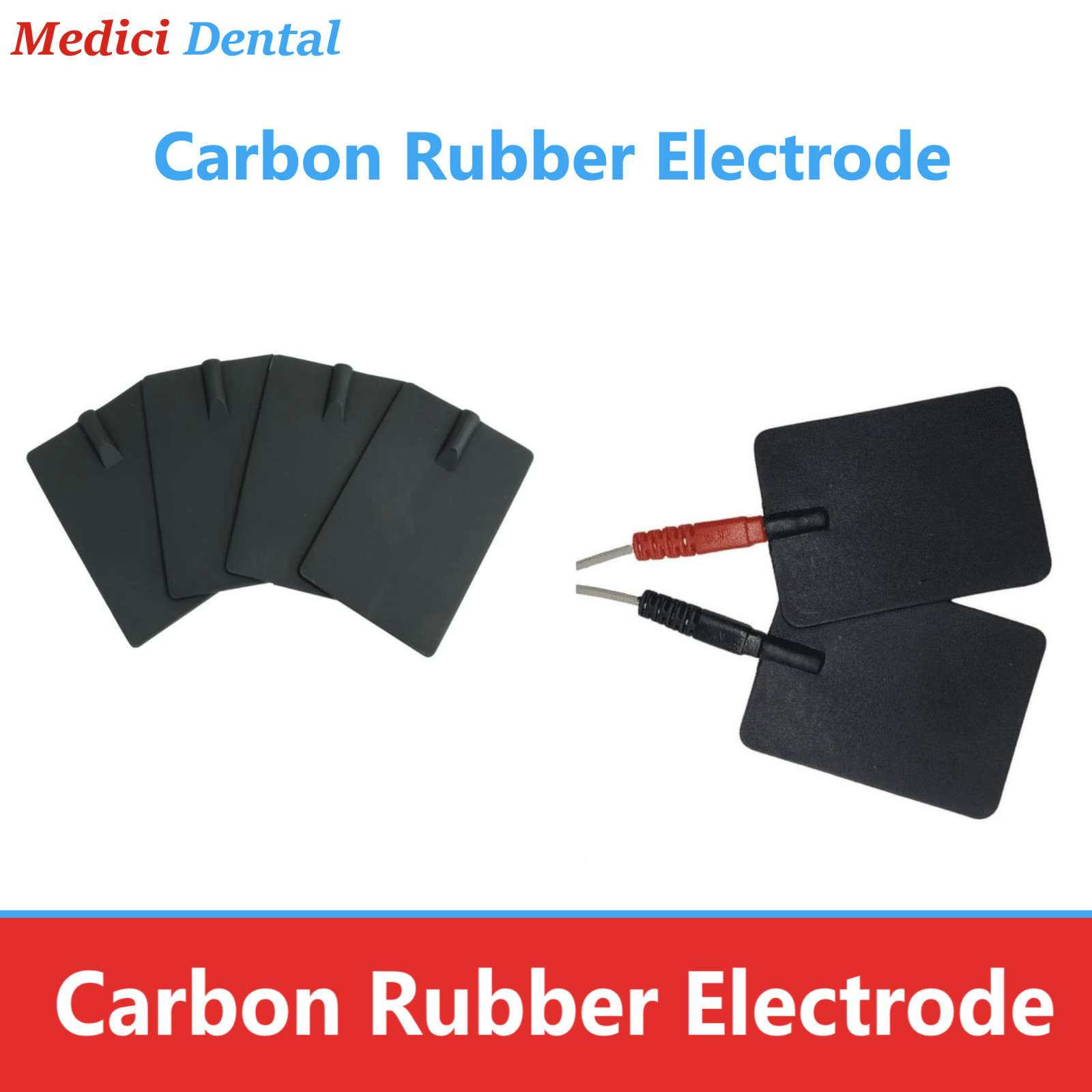SELF- ADHESIVE ELECTRODE RUBBER CARBON RE-USABLE, BLACK 2.5″ x 3.5″ Rectangle