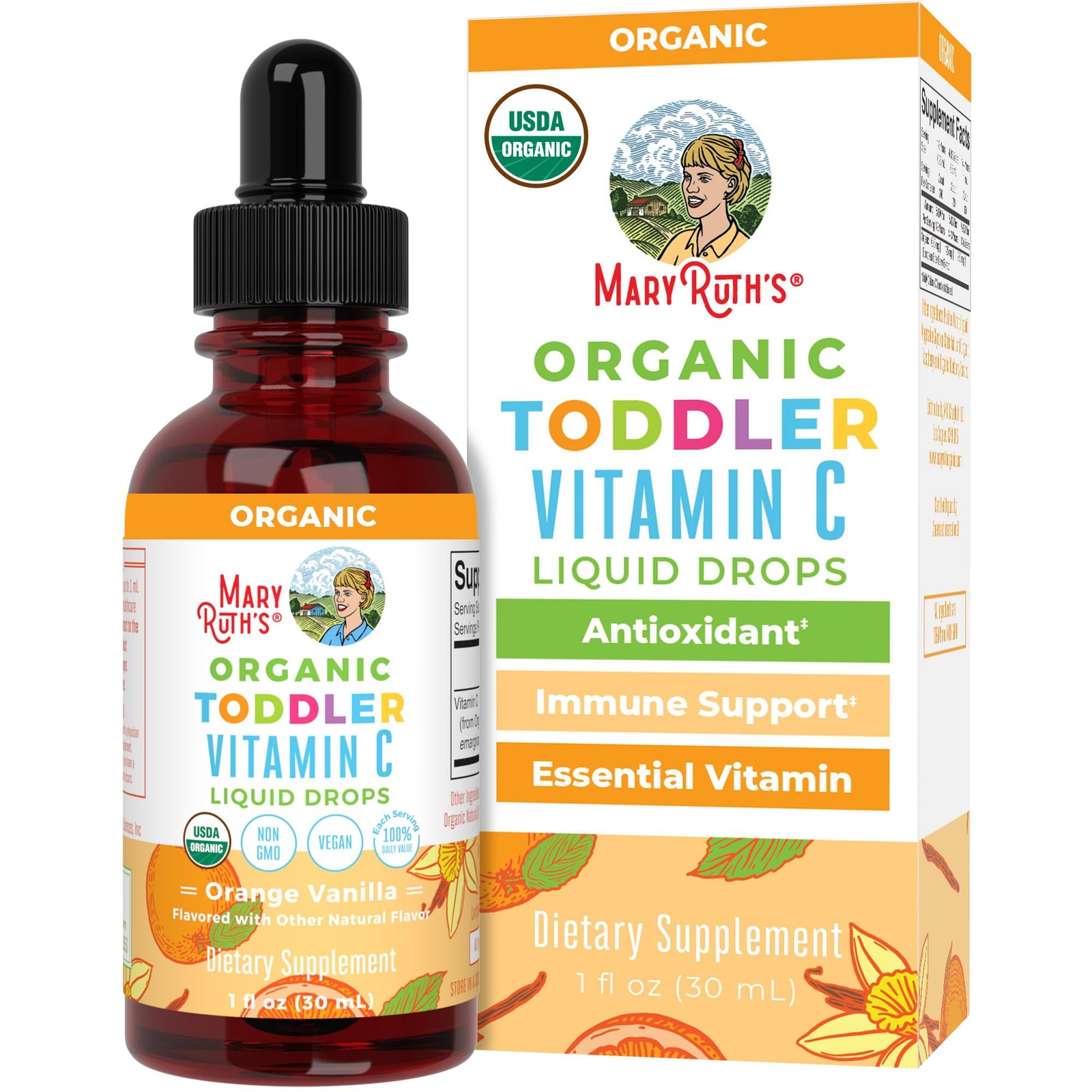Organic Drops for Immunity | Ages 1-3 Years | 15 mg Per Serving | for Immune …