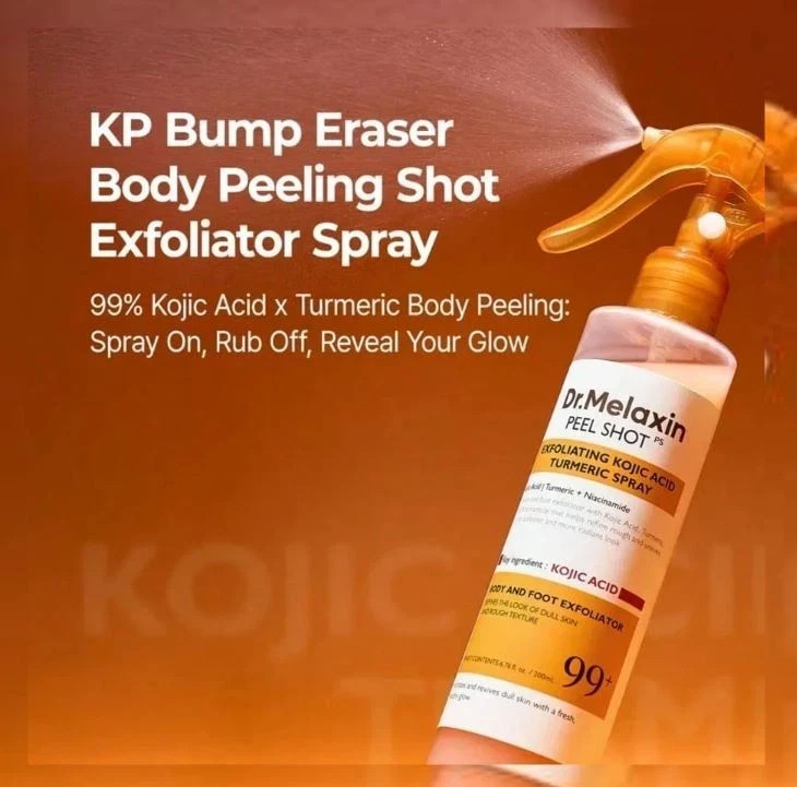 Dr. Melaxin Peel Shot Exfoliant Kojic Acid Turmeric Spray 200ml Brand new–