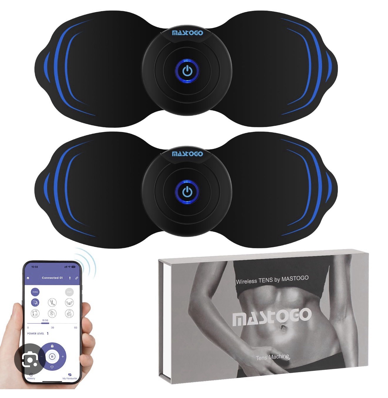 Wireless TENS Unit Muscle Stimulator By Mastogo