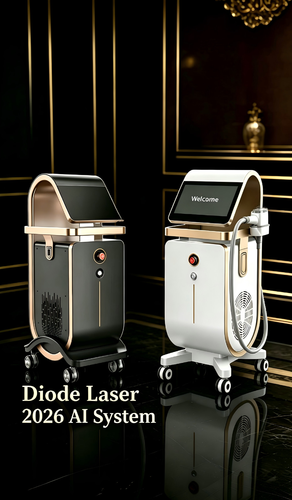 2026 AI New Diode Laser Hair Removal Device FAC 4 Wavelength Painless Permanent
