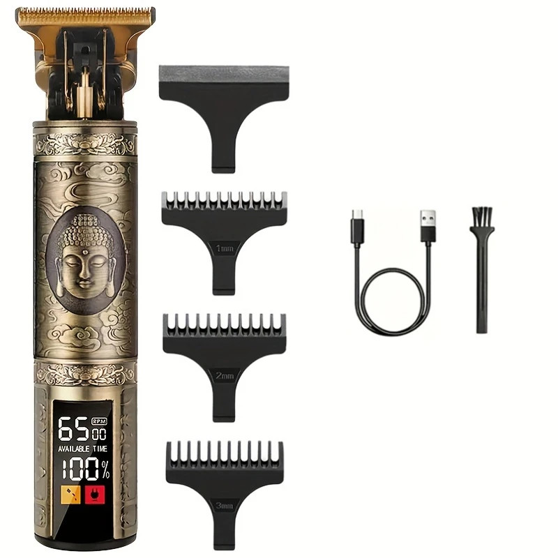 Professional Vintage Hair Clippers and Trimmers Kit, Rechargeable Cordless Hairc