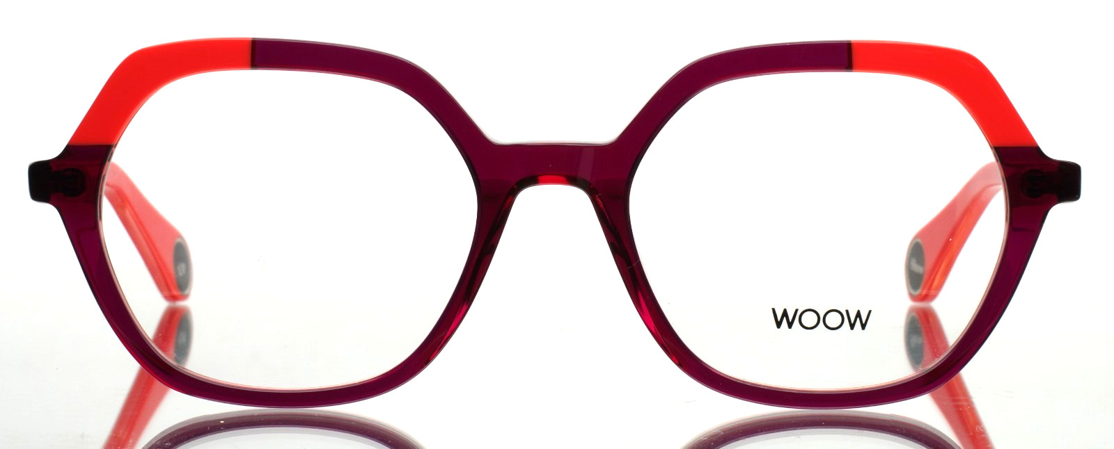 WOOW Show Up 2 2218 Bicolor Red and Pink Womens Eyeglasses 52-19-140 ‘AS-IS’