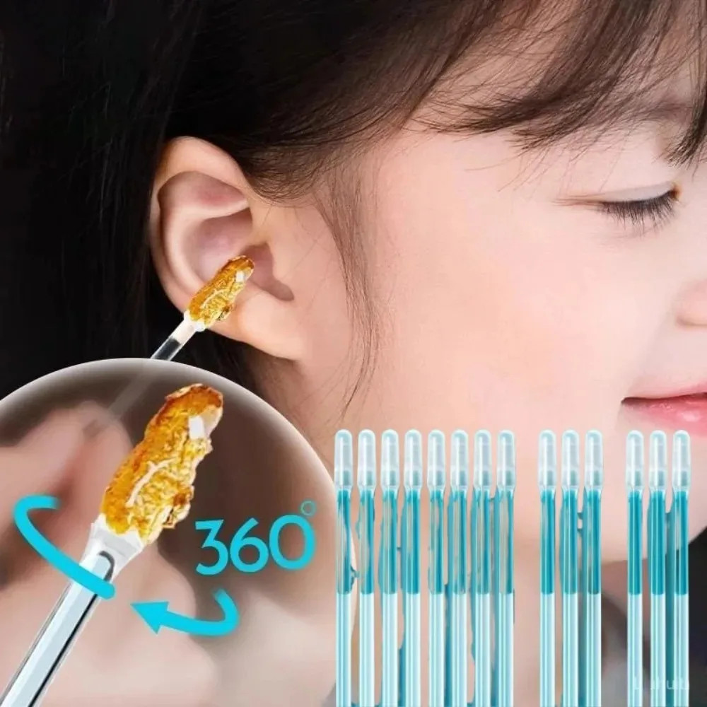 24PCS Silicone Sticky Ear Wax Cleaning Sticks Soft Spiral Ear Pick Tools