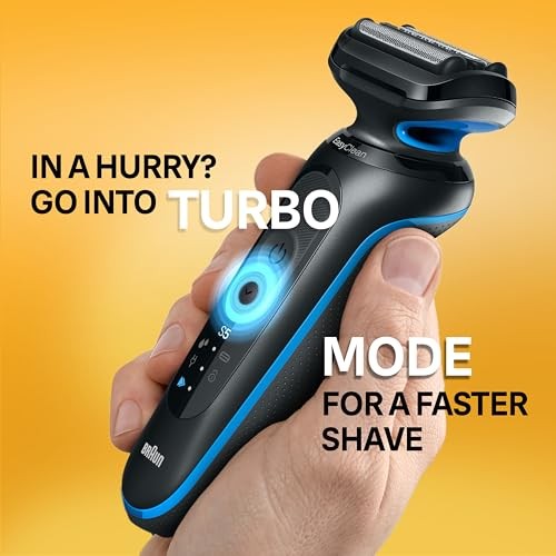 Electric Shaver for Men, Series 5 5118s, Waterproof, Wet & 4 Piece Set Blue