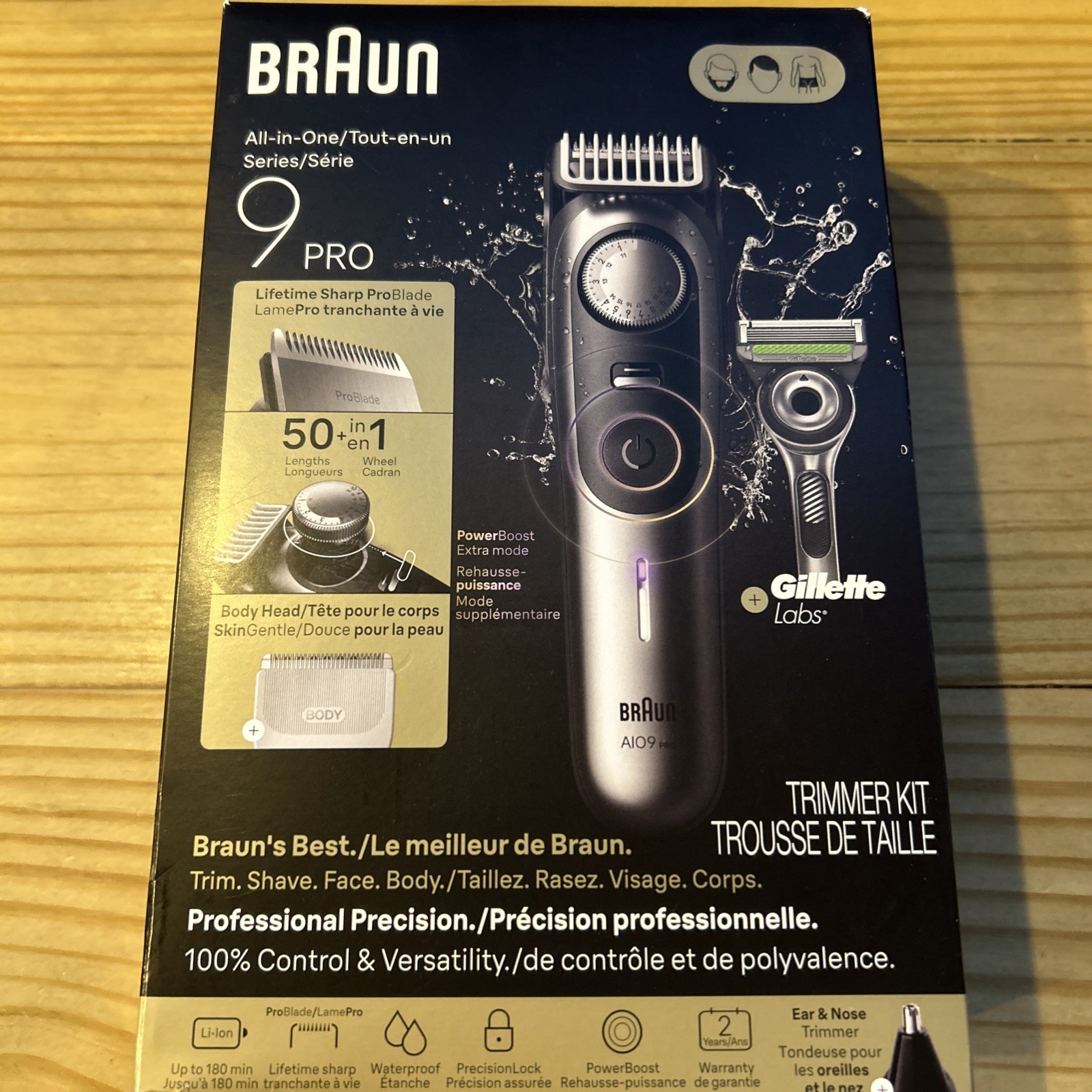 Series 9 PRO All-in-One Beard & Body Grooming Kit for Men, Cordless AIO9550