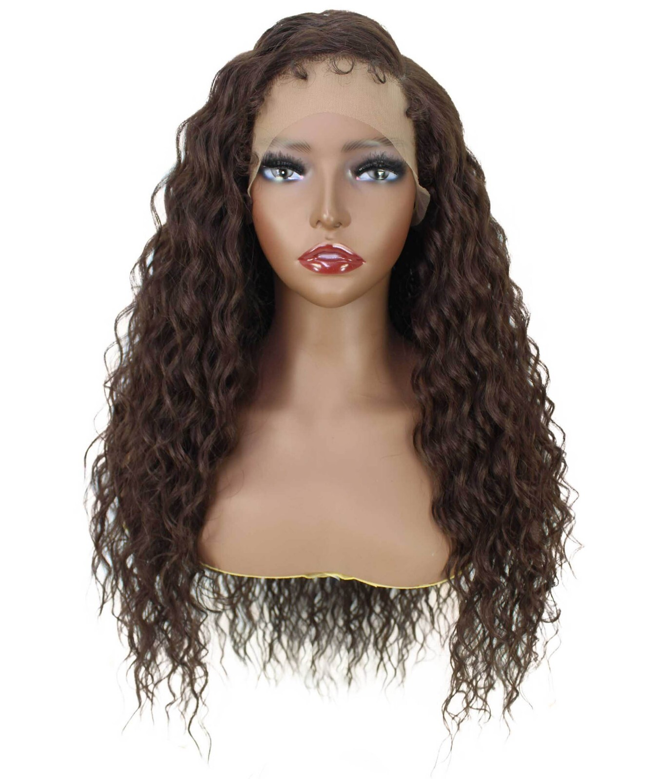 LUXLUXE Faith Wavy 29 inch C Part HD Lace Front Wig Heat Resistant Fiber,BL-0165