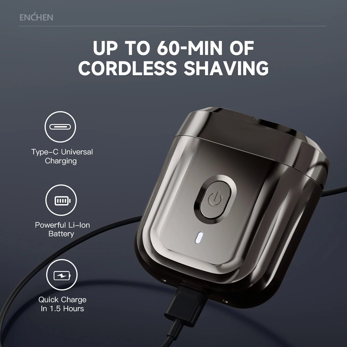 Mini6 2-Direction Flex Heads Electirc Shaver 100% Waterproof up to 60-Min of Cor