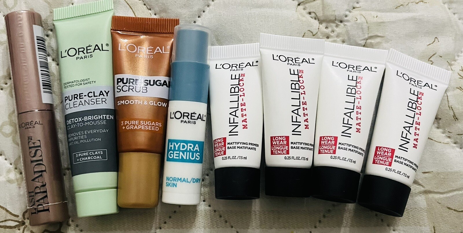 LOreal Paris Pure-Clay Cleanser&Sugar Scrub&Primer&Hydra Genius&Mascara 8X