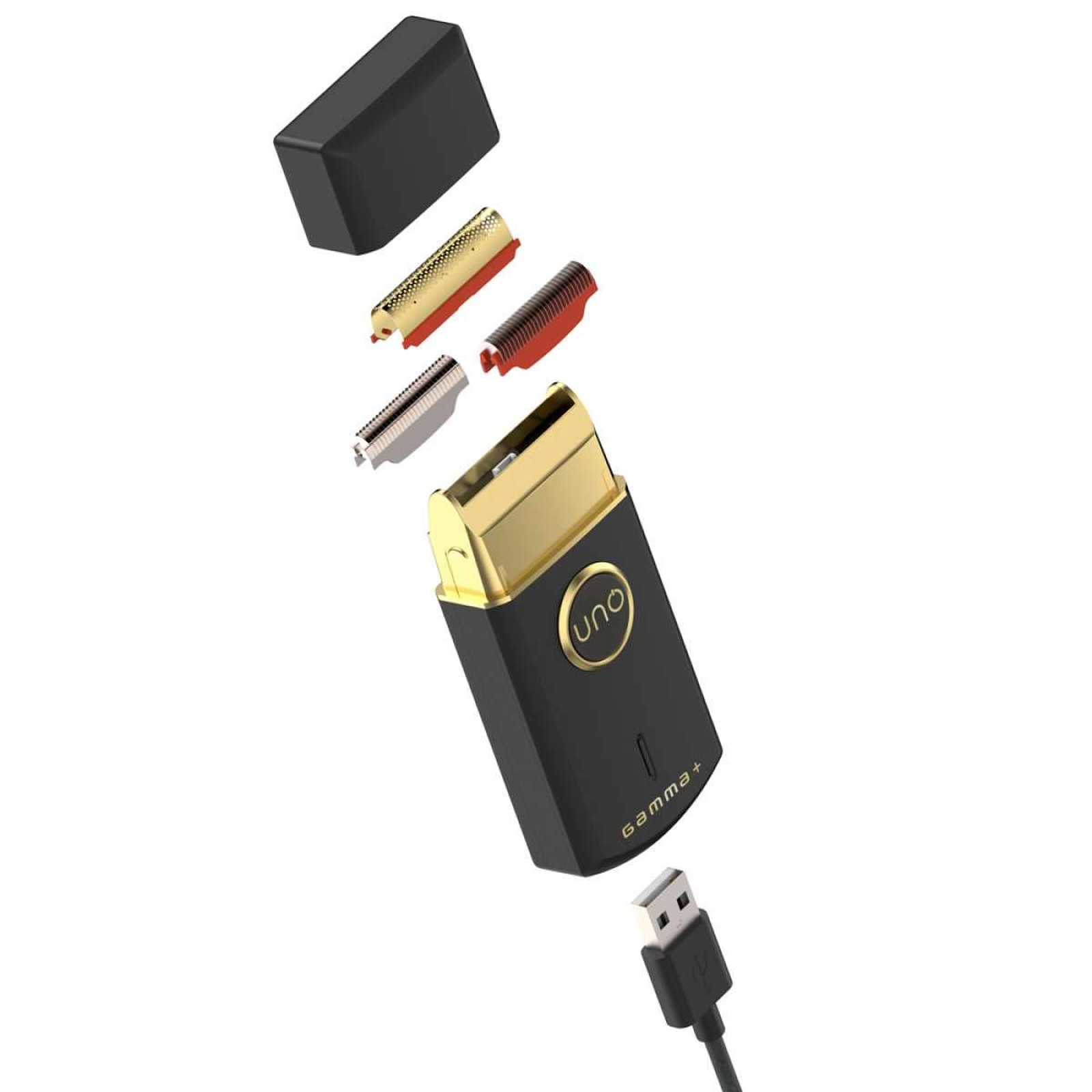 Men’s Travel Foil Shaver Mini Size Cordless Micro USB Gold Titanium 9000 RPM 120