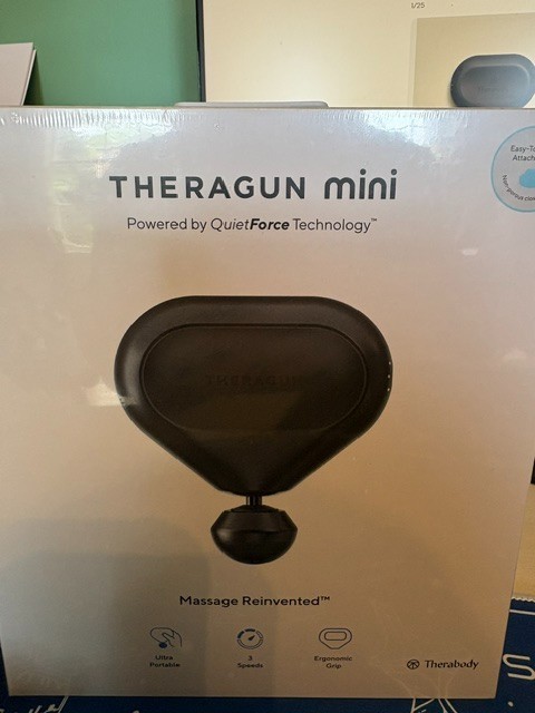 Theragun mini-Black-Opened box to test. Works perfectly.