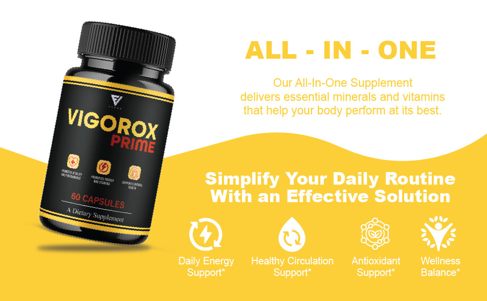 (3 Pack) Vigorox Prime Max Performance Supplement, VigoroxPrime (180 Capsules)