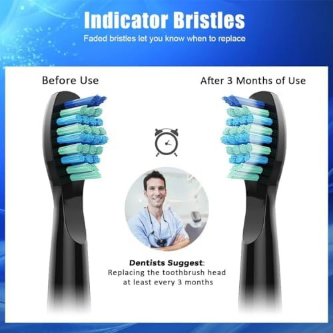 10 Pack Toothbrush Replacement Heads Compatible with Fairywill FW-507/508/515