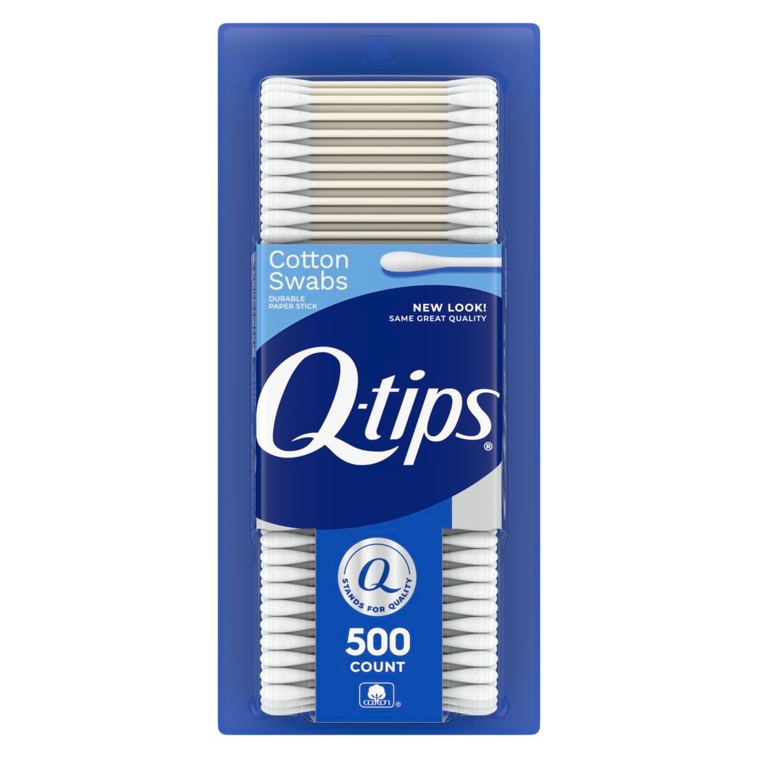 Q-tips 500 Cotton Swabs Original, 100% Cotton for Beauty & First Aid
