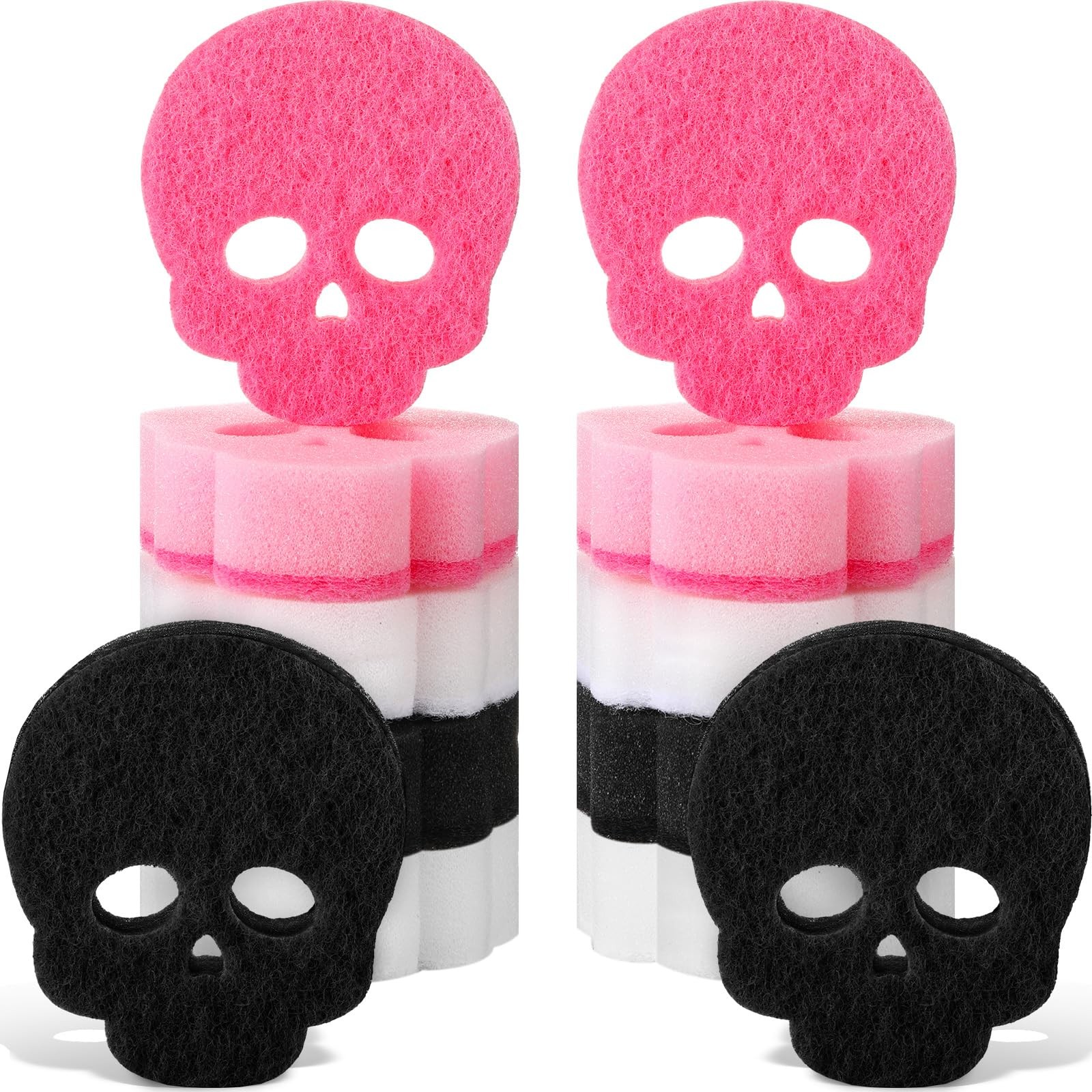 Tioncy 12 Pack Halloween about 3.94 x 3.15 x 0.98 inches, Black, White, Pink