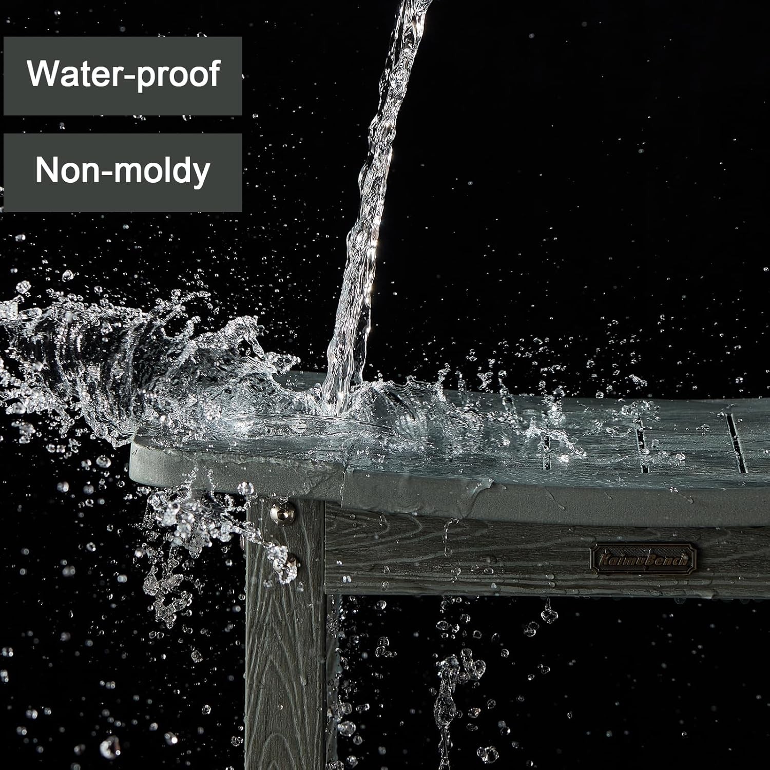 HDPS Shower Bench for Inside Shower, Gray Waterproof Shower Stool for Shaving
