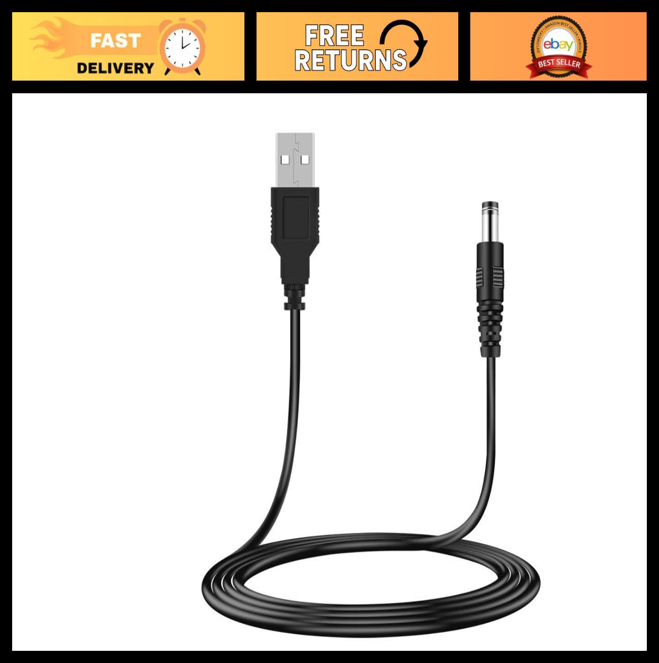 USB Charging Cable 5V Power Supply Cord for Adjustable Beard Trimmer Battery 3.6