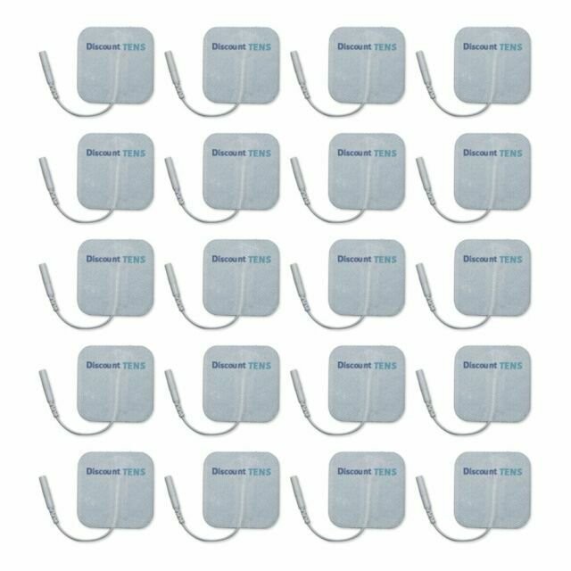 TENS Wired Electrodes Compatible with TENS 7000 & TENS 3000 – 2″x2″ 20 Pack
