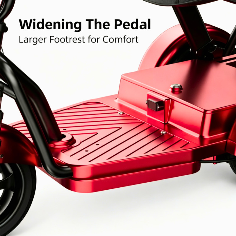 Daibot Foldable Electric Mobility Scooter 48V 1000W 3-Wheel Removable Battery