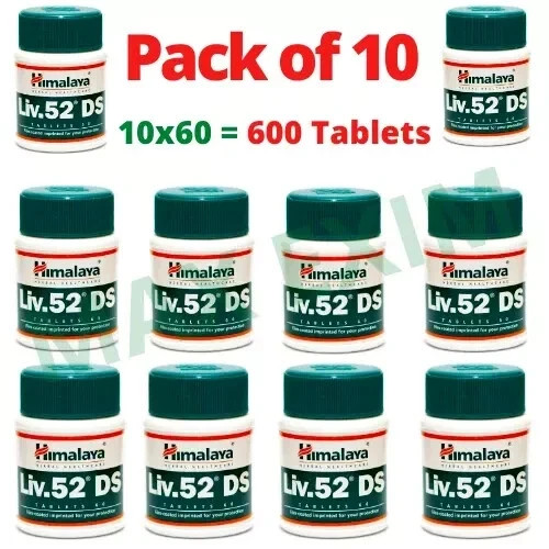 Pack of 10 Bottles LIV52 DS, Free Shipping Worldwide ( Total 600 tab ) FS