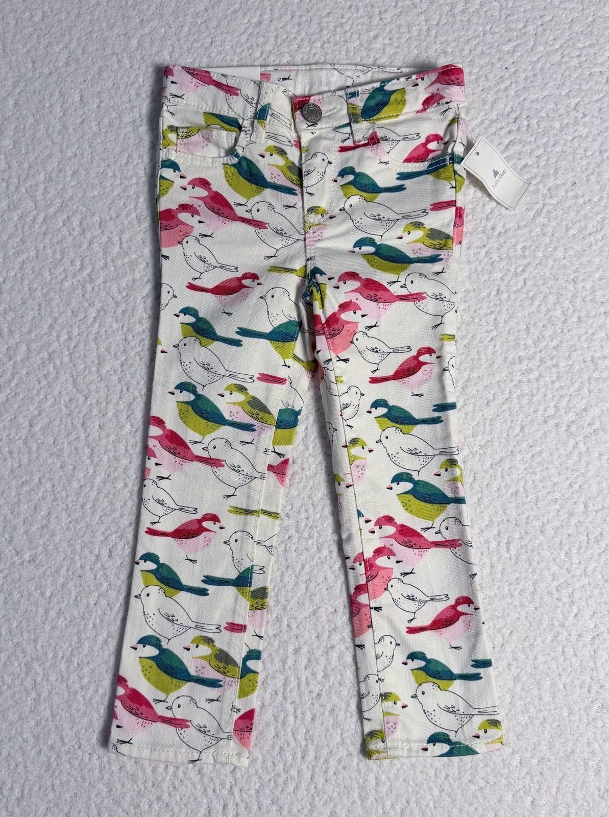 babyGap 1969 Toddler Girl Mini Skinny Bird Print Jeans Size 3 Years NEW