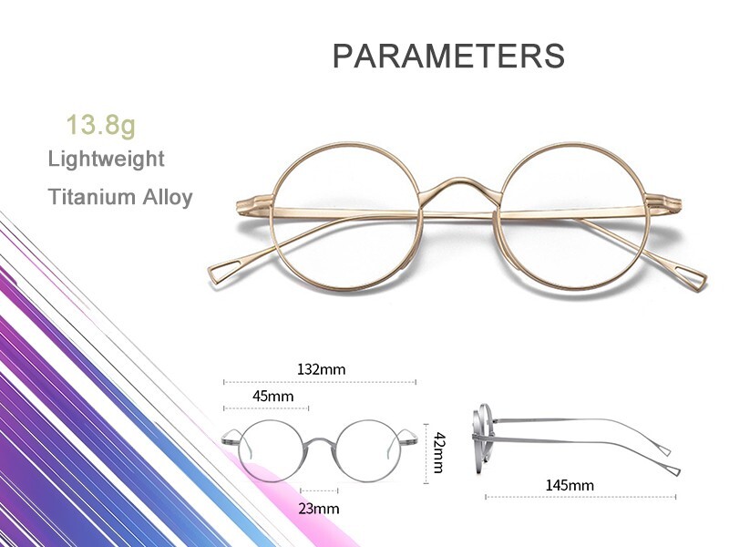 Pure Titanium Handmade Retro Round Glasses Frames Japanese Spectacle Eyeglasses