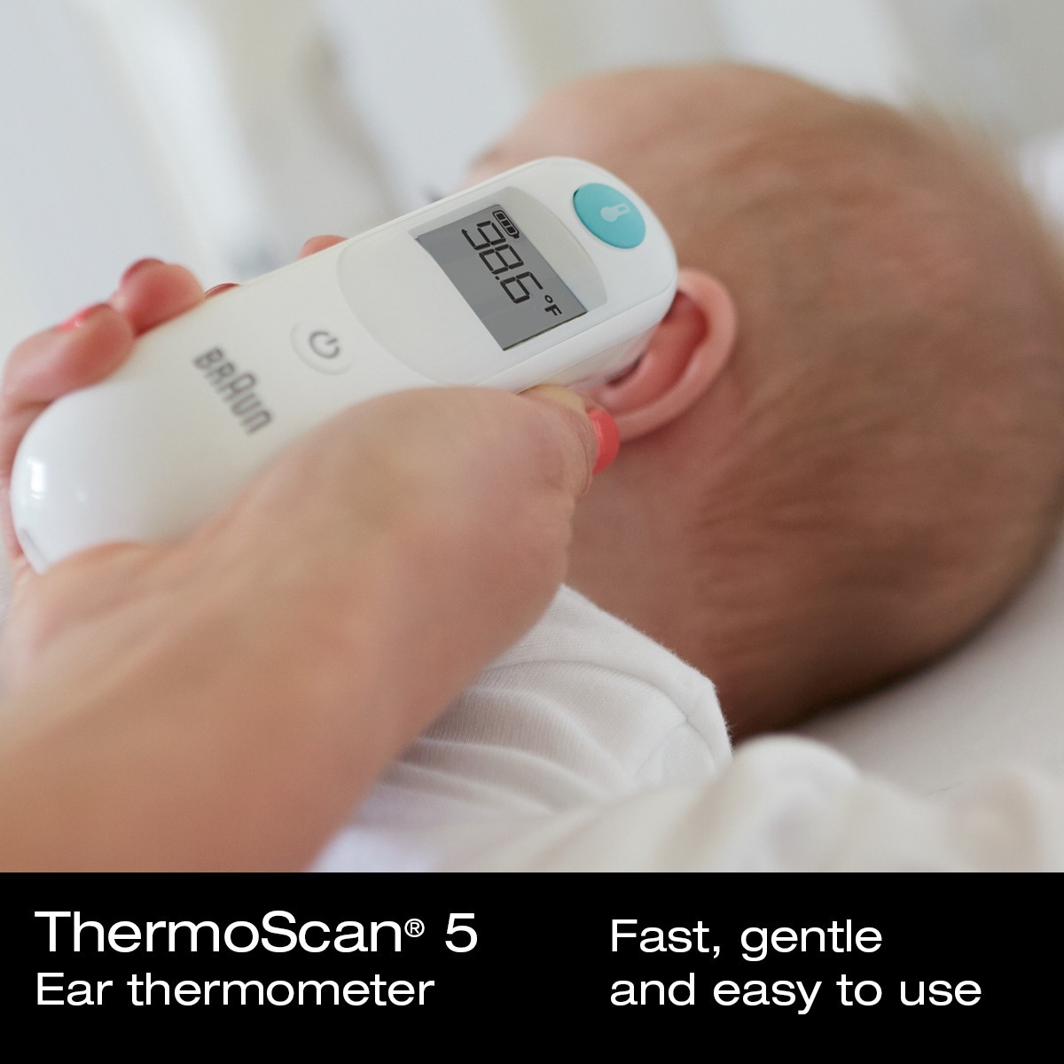 Braun ThermoScan 5 Digital Ear Thermometer for all ages, IRT6020US, White
