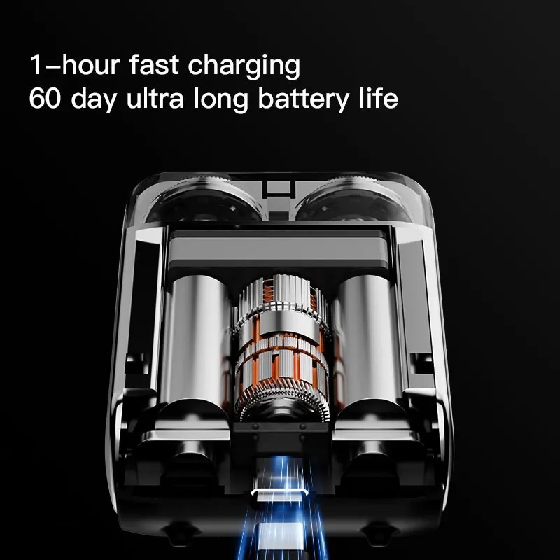 Mini Electric Shaver USB Rechargeable Dual Blade Beard Trimmer LED Display Razor