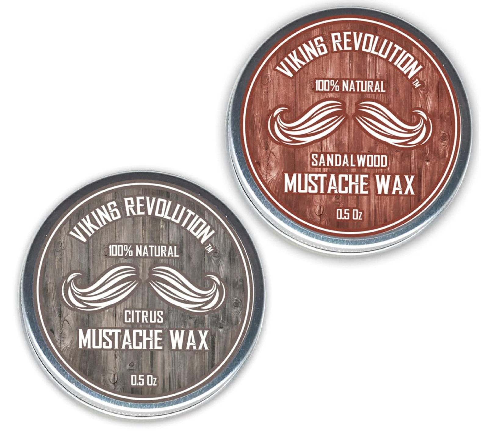 Mustache Wax 2 Pack – Beard & Moustache Wax for Men – Strong Hold Helps Train Ta