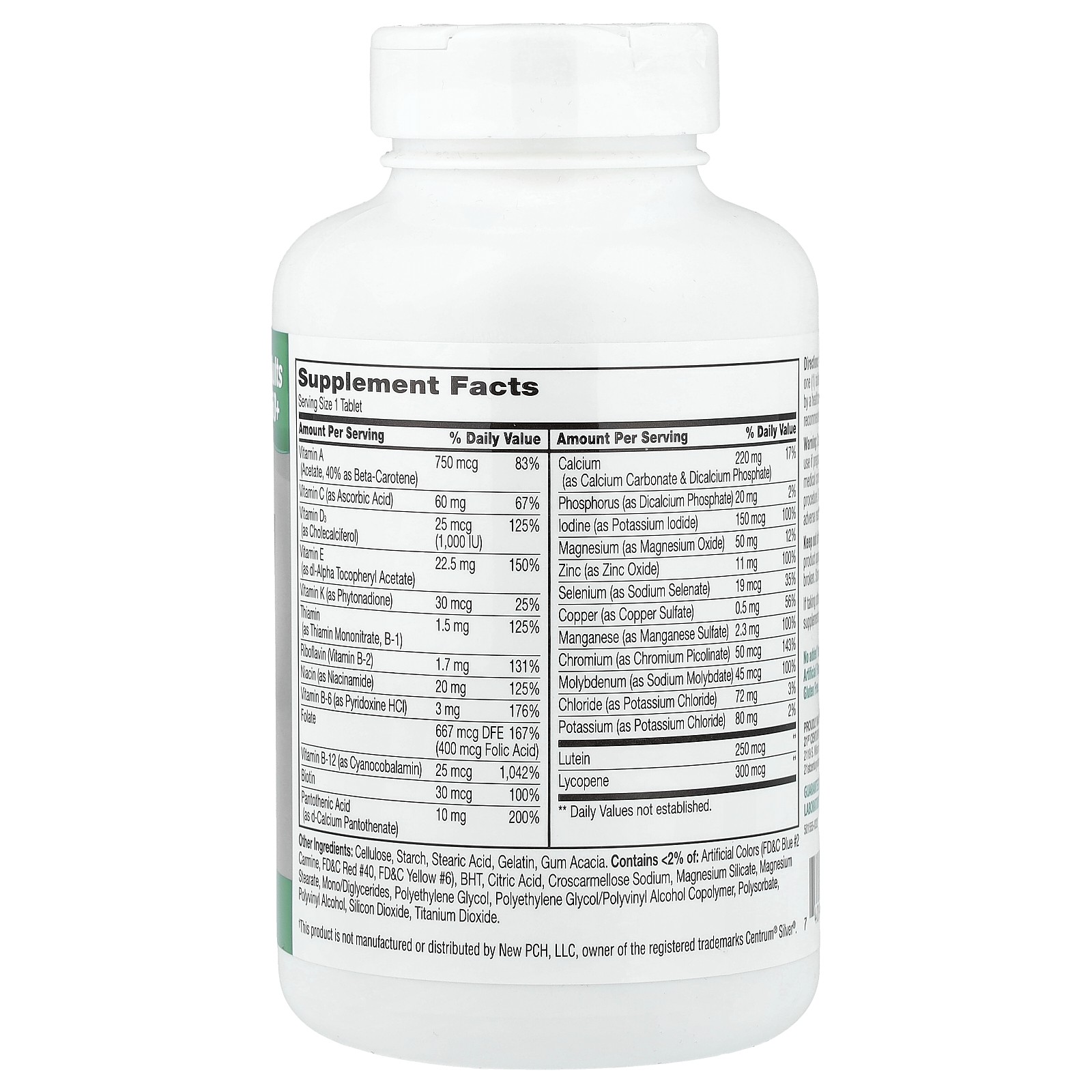 Sentry Senior, Multivitamin & Multimineral Supplement, Adults 50+, 265 Tablets