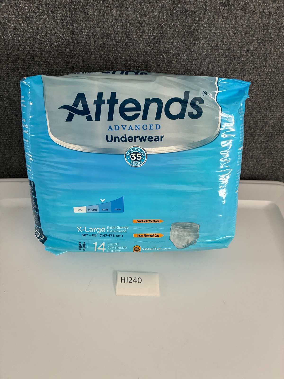 Attends Adult Unisex Diapers XL Overnight Advanced Underwear One Pack of 14