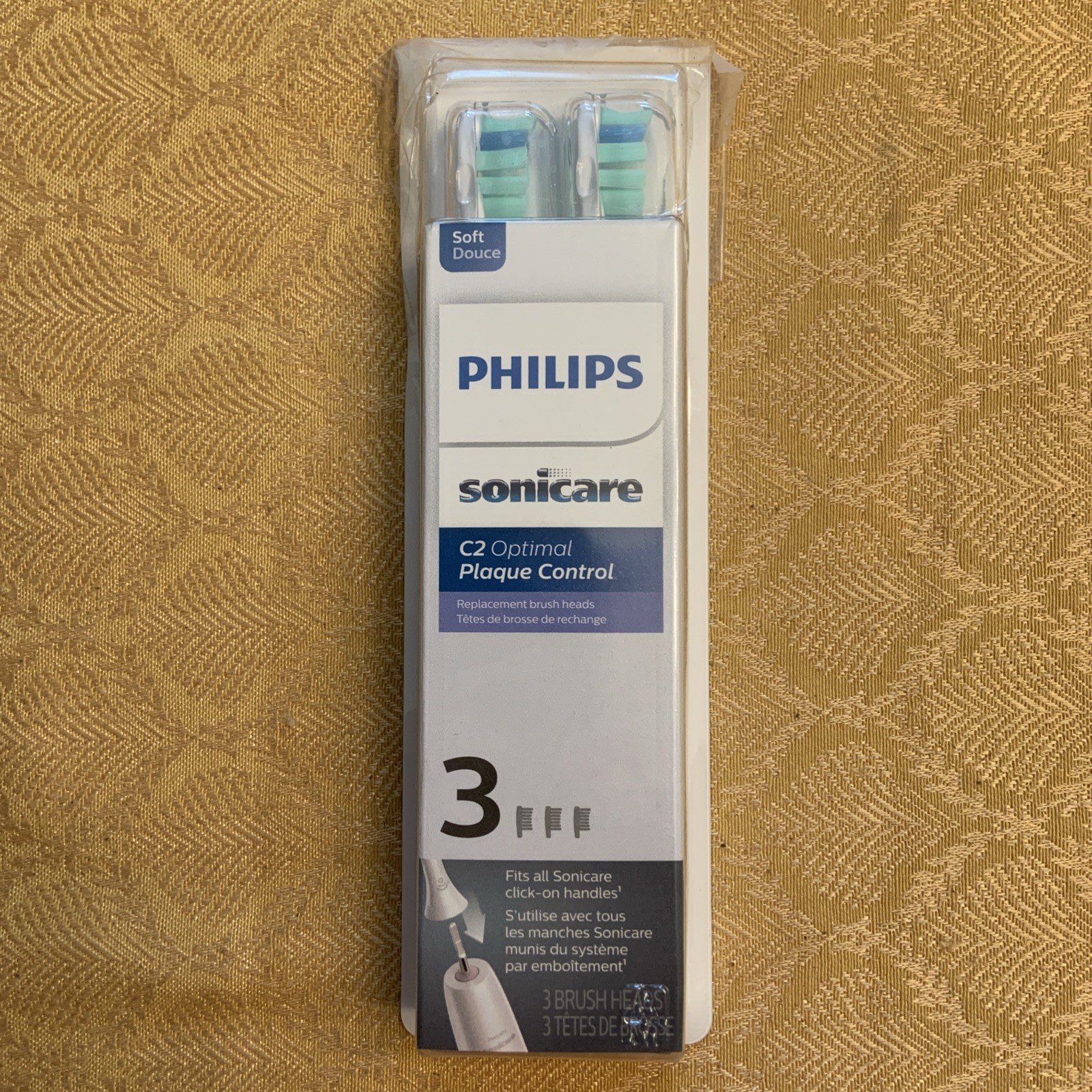 Philips Sonicare C2 Optimal Plaque Control Brush Heads 3 Pack White Free Shippin