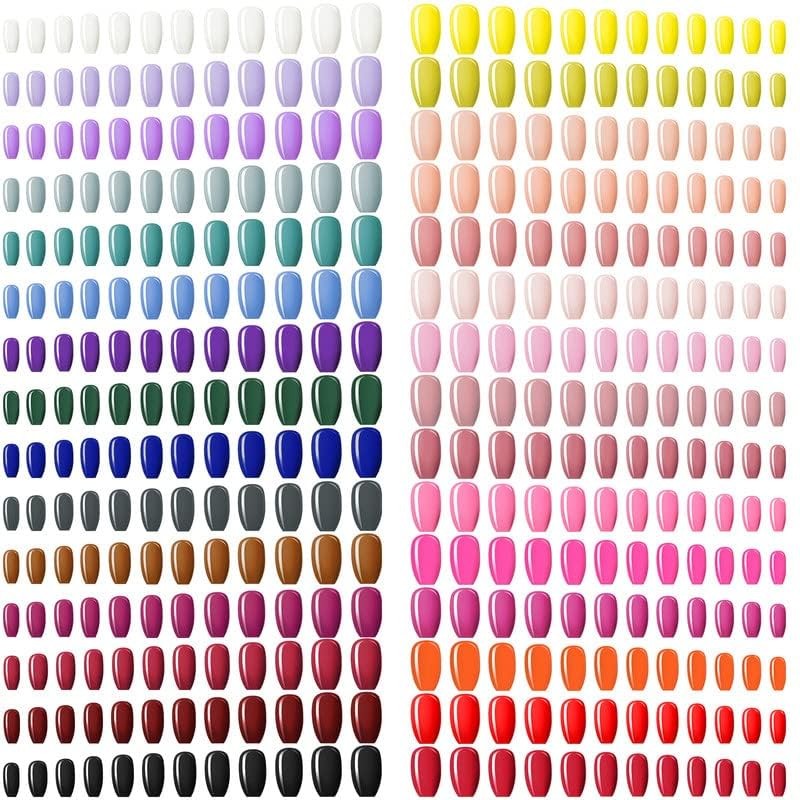 Maitys 720 Pieces 30 Sets Medium Square False as pictures show, Retro Colors